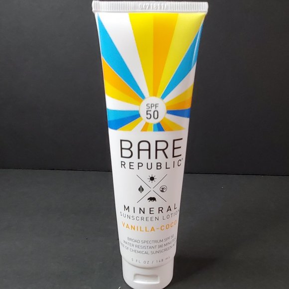 Bare Republic Mineral Sunscreen Lotion SPF 50 Vanilla-Coco 5 fl oz New Sealed - Picture 1 of 9
